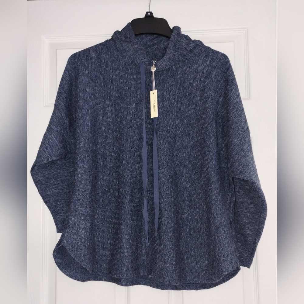 Max Studio Denim Blue Cowl Neck Sweater